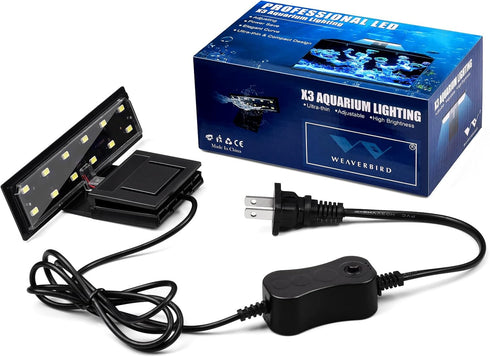 WEAVERBIRD Aquarium Light, 6W LED Clip Lamp for 8-15 Inch Fish Tanks