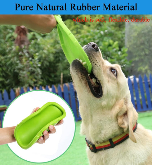Dog Flying Disc - 2 Pack Soft Rubber Interactive Flying Disc Toy for Small and Large Dogs, Floats in Water
