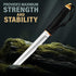 Tanto Knife with Sheath, 5.9" Fixed Full Tang Blade, Cool Tactical Knives for Hunting and Camping