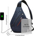 TUDEQU Sling Bag for Men, 8 Pocket 19L Crossbody Sling Backpack