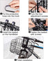 Folding Rear Bike Basket, Rust Proof Wire Mesh, Detachable Front Bike Basket, Mountain Bike Frame Cargo Rack