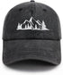 Mountain Trees Adjustable Hat for Men Women, Funny Embroidered Cotton Baseball Cap Hiking Camping Explore Outdoor