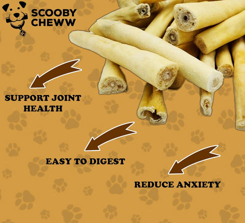 16 Pack 100% 16 Count Cow Tails for Dog Treats, Bag, High Protein Pet Treats, Natural Long Lasting Chews for Dog