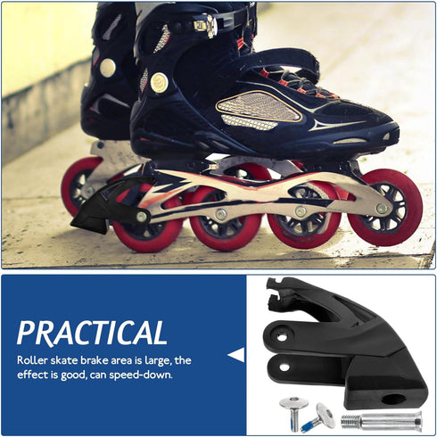 Sosoport Brake Pad Set for Inline Skates, Convenient Replacement Block Pad Brake Part for Skates