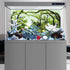AWERT 24x12 inches Branches Aquarium Background, Chlorella Vinyl Background for Fish Tank