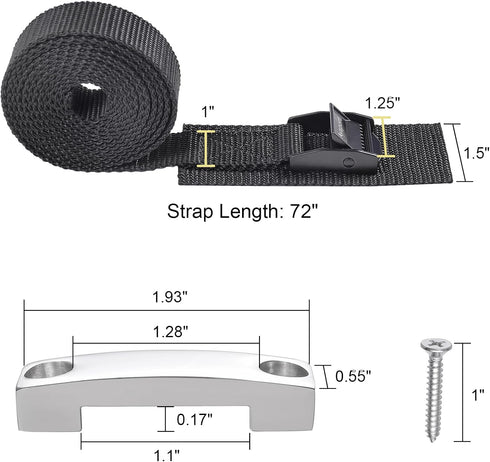 72, Ayaport Battery Tie Down Strap Battery Box Hold Down Kit Battery Tie Down Kit, with Stainless Steel Bracket