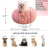 Pink Puppy Bed, 15 Inch Washable Donut Soft Small Pet Bed, Anti-Anxiety Round for Pets up to 5 lbs