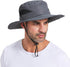 PFFY Sun Bucket Hat for Men Women, 3” Wide Brim, UPF 50+, Fishing & Beach Hats
