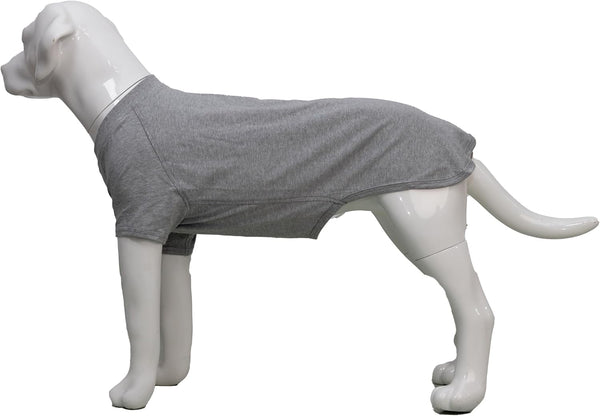 Lovelonglong Pet Clothing Dog Costumes Basic Blank T-Shirt Tee Shirts for Medium Dogs (Gray, XXL)