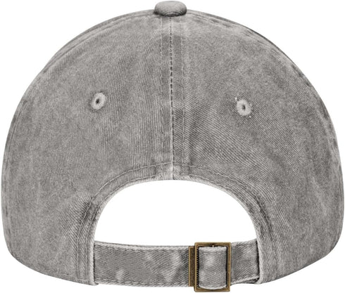 Frog Shark Black Vintage Distressed Adjustable Washed Denim Mens Dad Trucker Hat Baseball Cap
