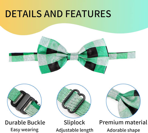 Segarty 10 PCS Bulk Dog Bow Ties with Adjustable Collar, Grooming Bowknot for Pet Photography Gifts