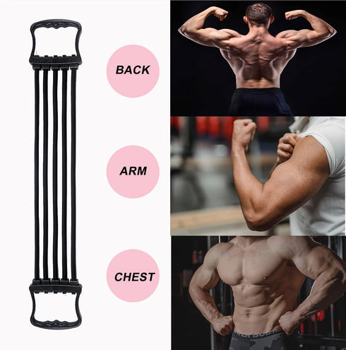 OVERNEWS Chest Expander, Exercise Resistance Trainer, Spring Workout Equipment Trainer for Gym, Home by Over News