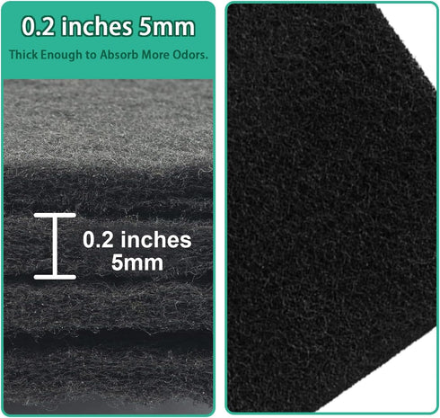 8 Pcs Charcoal Filters Compatible with Van Ness Cat Litter Box - 4.5 x 6.5Inch Premium Odor Filters