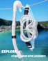 Snorkeling Gear for Adults, 180° Panoramic View Snorkel Mask Set with Food-Grade Silicone Anti-Fog