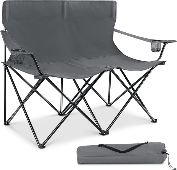 Leonyo Oversized 2 Person Camping Chair, Double Camping Loveseat Chair for Adults,
