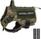 PETNANNY Tactical Dog Harness, Woodland Camo M, No Pull ESA Dog Vest for Medium Large Dogs, Emotional Support, Molle