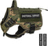 PETNANNY Tactical Dog Harness, Woodland Camo M, No Pull ESA Dog Vest for Medium Large Dogs, Emotional Support, Molle