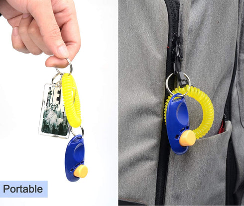 Coolrunner 7pcs Universal Animal Pet Dog Training Clicker, 7 Color with Wrist Bands Strap