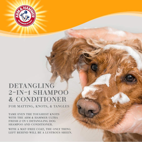 Hammer 2 1 16 Oz 2 Pack Arm & Ultra Fresh in Detangling Dog Shampoo and Conditioner with Baking Soda Deodorizer
