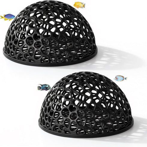 Hubaltuye 2 PCS Shrimp Hideout Black, Shrimp Cave Tunnel, Shrimp Hides for Aquarium