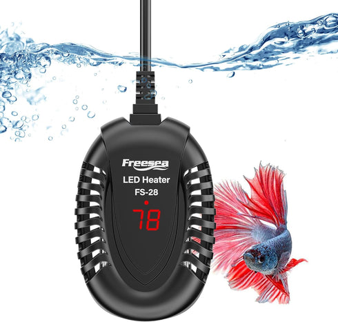 FREESEA 100W Aquarium Fish Tank Heater: Small Submersible Turtle Heater with Adjustable Temperature Controller for