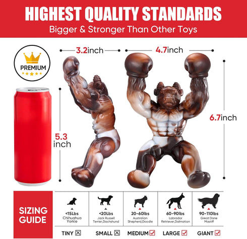 Dog Toys for Aggressive Chewers, Indestructible Dog Bones for Small/Medium/Large Dogs, Teeth Cleaning and Training Toys