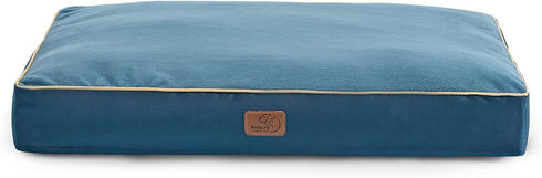 Bedsure Waterproof Dog Beds for Medium Dogs, 4 inch Thick Bed with Removable Washable Cover, Pet Bed Mat Pillows, Navy
