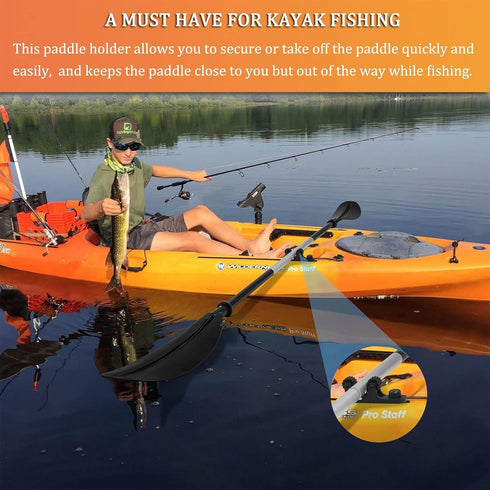 Kayak Paddle Holder Rail Bracket, Standard Paddle Holder, Kayak Track Mount Accessories, Fishing Rod Holder, Rubber Boat