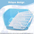 kathson Rabbit Litter Box Toilet, Plastic Square Bunny Corner Litter Box, Pet Potty Trainer Box for Small Animal Guinea