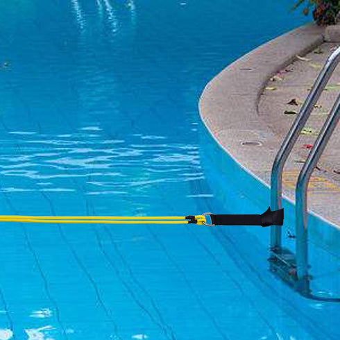 YYST Swim Bungee Training Belt, Swim Resistance Belt, Swim Exerciser Belt with Storage Mesh Bag