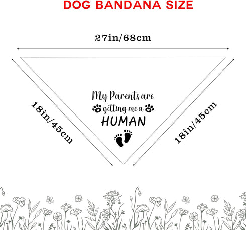 My Parents are Getting Me a Human Pregnancy Announcement Dog Bandana Dog Baby Announcement Gender Reveal Announcement
