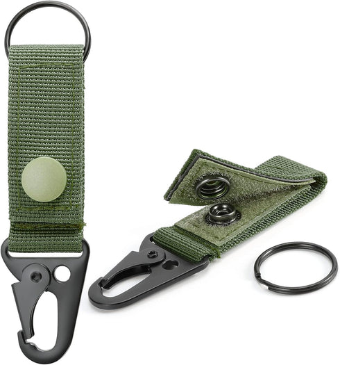 FRTKK Tactical Molle Key Ring Gear Keeper, Nylon Belt Keychain Clip for Molle Bags