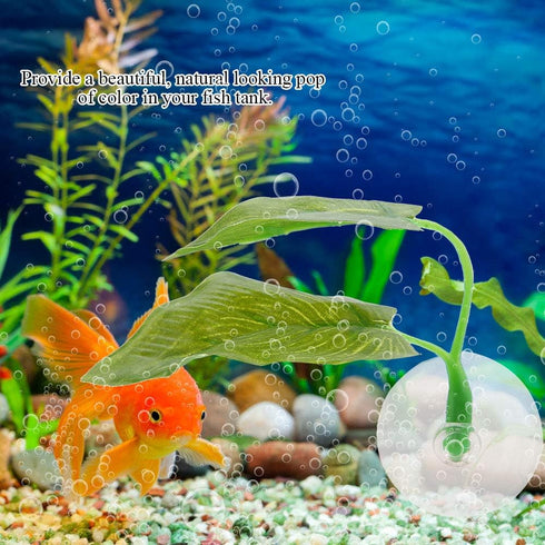 Fudax Artificial Leaf for Betta, Suction Cup Looking Artificial Plant Leaf for Aquariums Supply