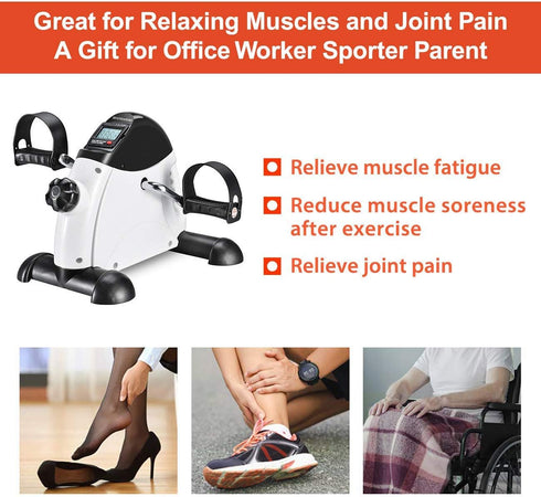 Under Desk Bike Pedal Exerciser – Portable Home Exercise Bike Pedal Exerciser, Foot Peddler for Therapy Bicycle Leg