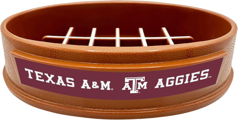 NCAA Super-Bowl Texas A&M Slow Feeder Dog Bowl - Football Design for Healthy Digestion, Non-Slip for Dogs & Cats