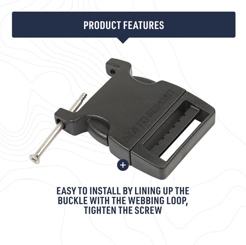 Sea to Summit Field Repair Buckle, Side Release, 1 Pin, 3-pack