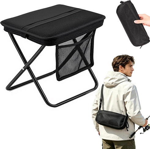 CJZYepopee XL Portable Chair for Adults, Foldable Backpack Stool,Collapsible Stool,246 Lbs Capacity &