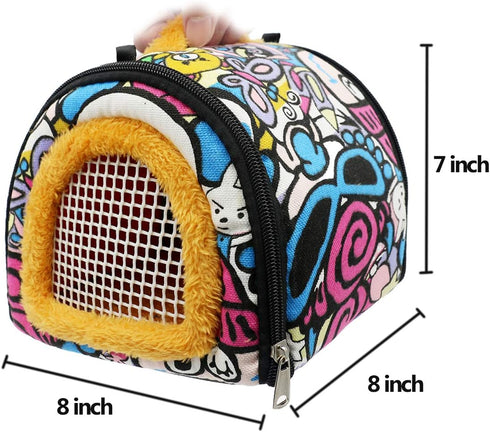 KAMEIOU Small Animal Carrier Bag - Guinea Pig Hedgehog Carrier with Detachable Strap for Small Pets