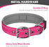 Joytale Neoprene Padded Dog Collars for Medium Dogs, 11 Colors, Reflective Wide Durable Metal Buckle, Hotpink