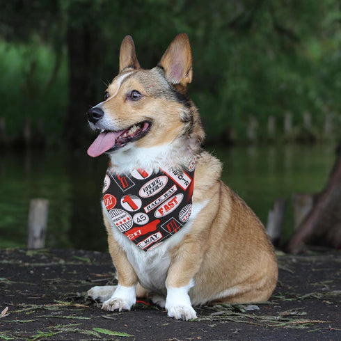 9 Pack Dog Bandanas, Washable Polyester Dog Bandana Bulk for Boy Girl, Stripe Pattern Pet Scarves