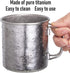 TiTo Titanium Cup with Lid, Ultralight Portable 450ml Foldable Handle Camping Tea Coffee Water Mug for Outdoor Use