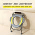 Commode Commode Temvue Outdoor Folding Portable Toilet Seat, Stainless Steel Portable Potty Chair, Perfect for Camping