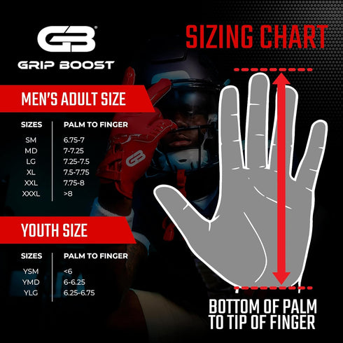 6.0 Grip Boost Football Gloves - Peace Stealth Boost Plus Sticky Technology - Adult and Youth Football Gloves for Wide