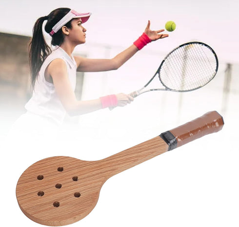 Tennis Pointer Spoon, Wooden Training Racket, Practice Batting Aid for Professional Sports Swing