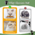 2Pcs Whisker Friendly Cat Dishes Set, 6.7" Stainless Steel Shallow Bowls, Wide Metal Food Dish for Cats, 13 OZ