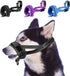 SlowTon Adjustable Soft Dog Muzzle, Padded Nylon Muzzle for Large Medium Dogs, Anti Chewing Barking Biting (Black, S)