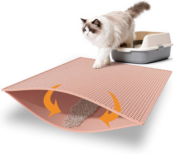 Pieviev Cat Litter Mat Double Layer Waterproof Urine Proof Trapping Mat 1