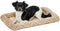 MidWest Homes For Pets QuiteTime Deluxe Wave Bolster Bed for Small Dogs, Easily Machine Wash and Dry, Tan, 22";