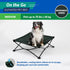Coolaroo On The Go Cooling Elevated Dog Bed, Portable for Travel & Camping, Collapsible Medium, Brunswick Green