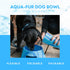 Silipint Aqua-Fur Silicone Dog Bowl, Peppermint, 18oz Collapsible, Lightweight Feed & Water Dish for Travel